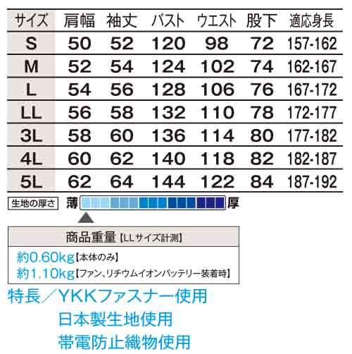 不二興産ネットショップ / 空調長袖つなぎ服